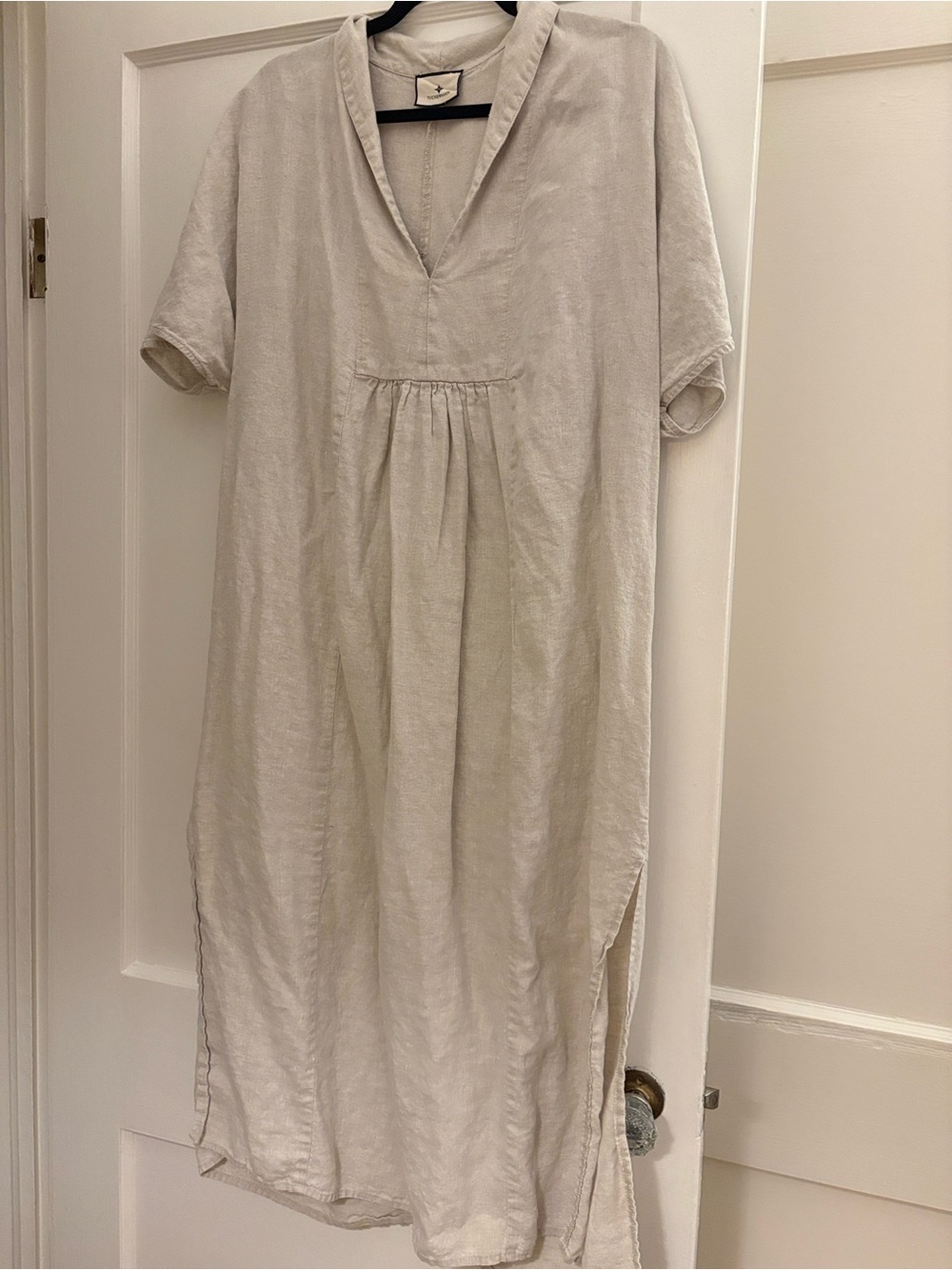 Tuckernuck Light Beige Linen Maxi Dress